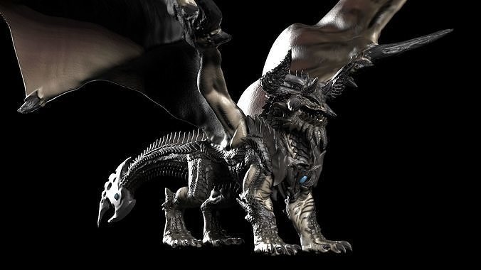 Epic 3D dragon Model 90k Low-poly 3D model