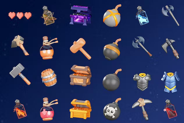 3d Game Asset Icon  3D model_3