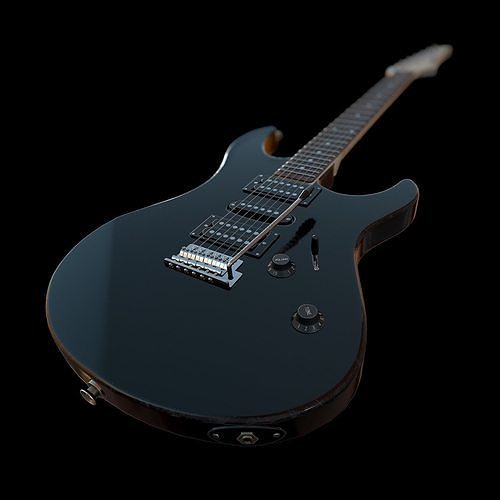 Electric Guitar YAMAHA ERG121U Low-poly 3D model
