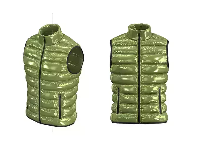 Sleeveless Gilet Jacket 3D model