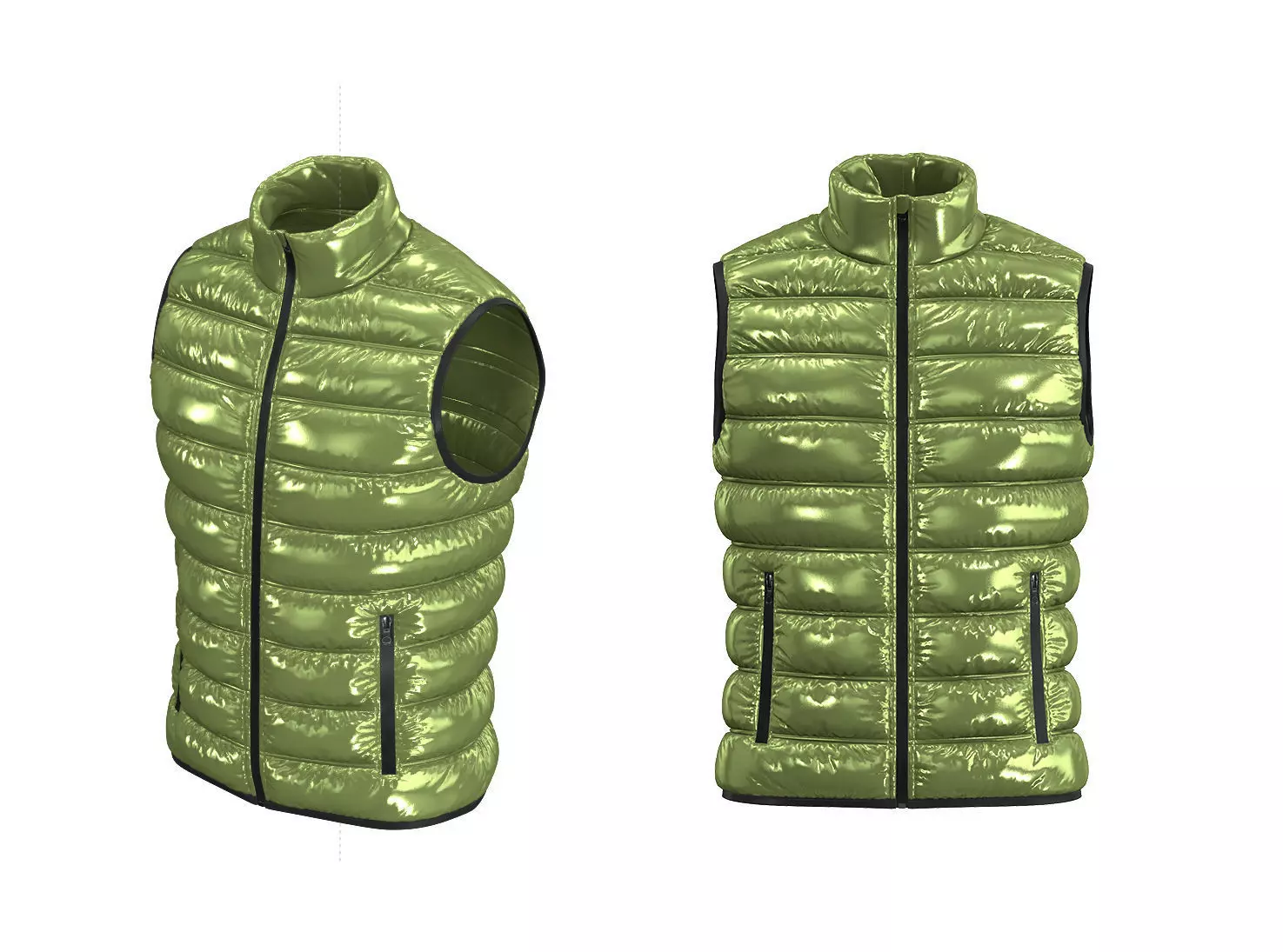 Sleeveless Gilet Jacket 3D model_0