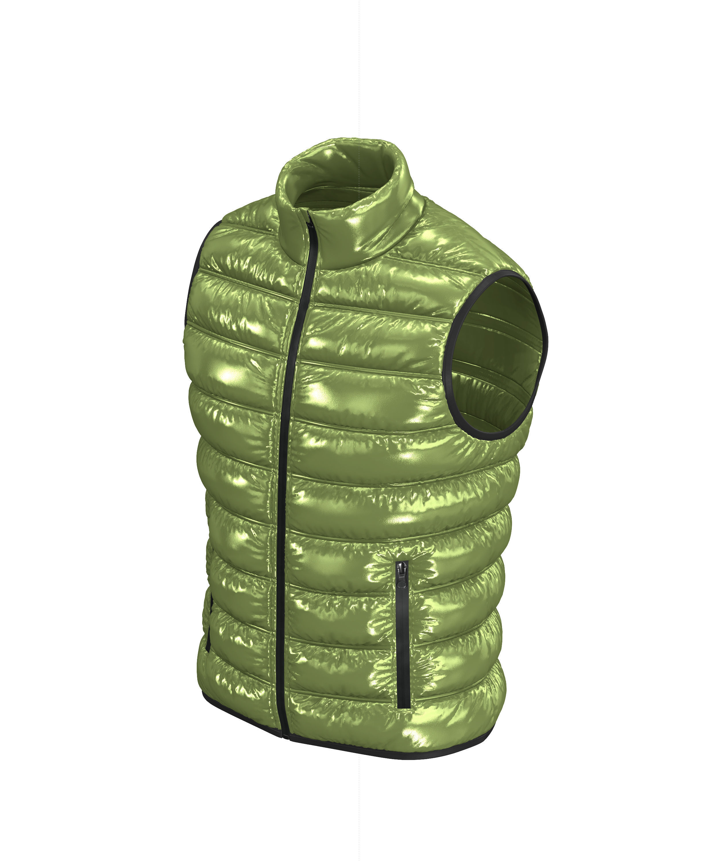 Sleeveless Gilet Jacket 3D model_12