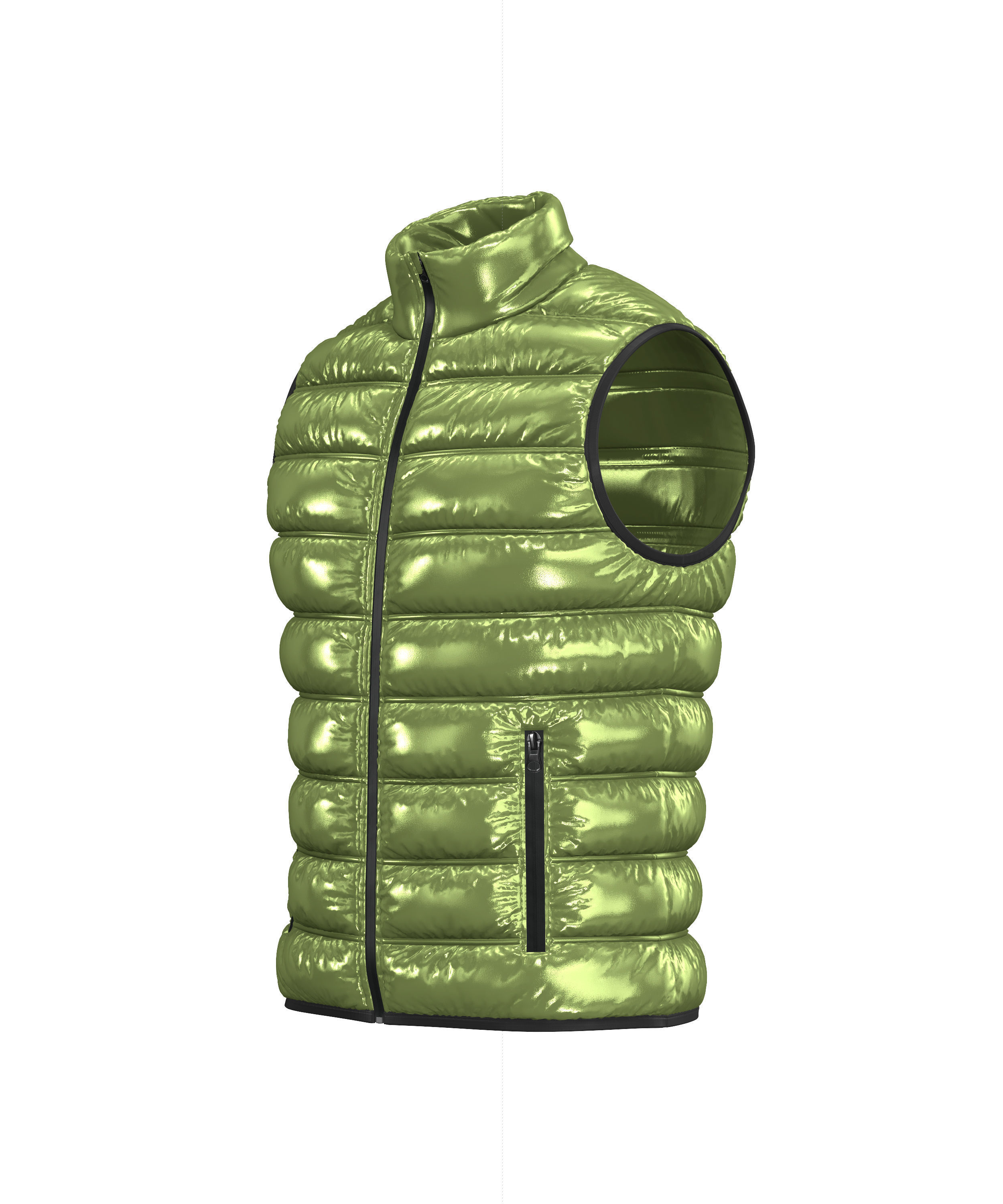 Sleeveless Gilet Jacket 3D model_9