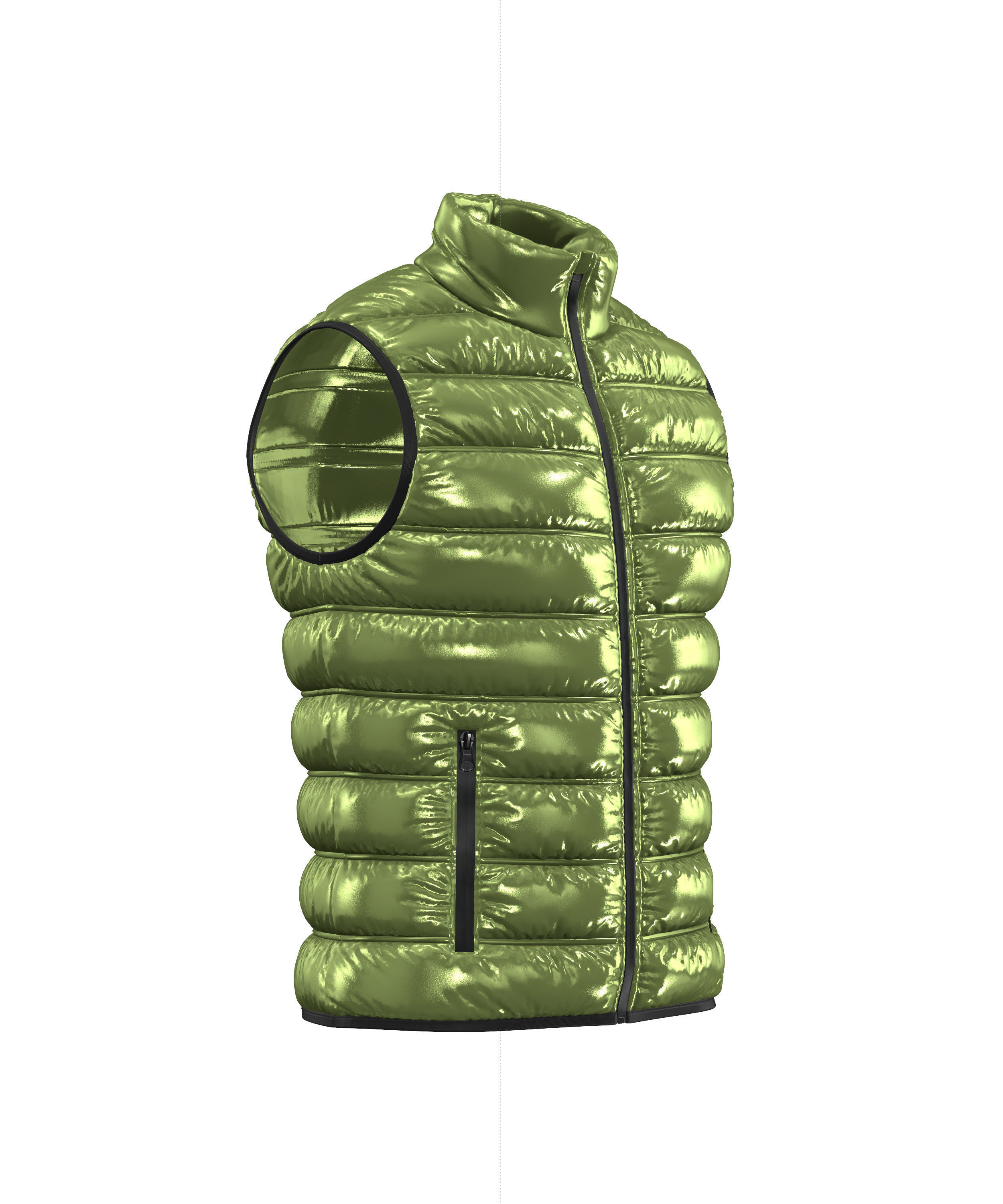 Sleeveless Gilet Jacket 3D model_10