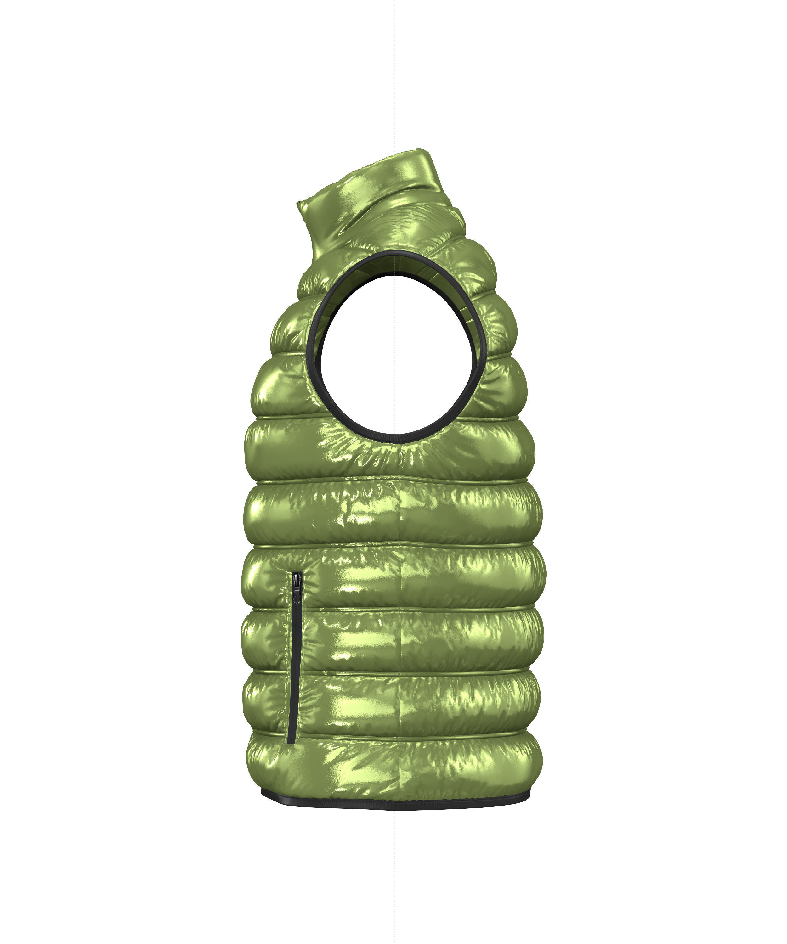 Sleeveless Gilet Jacket 3D model_8