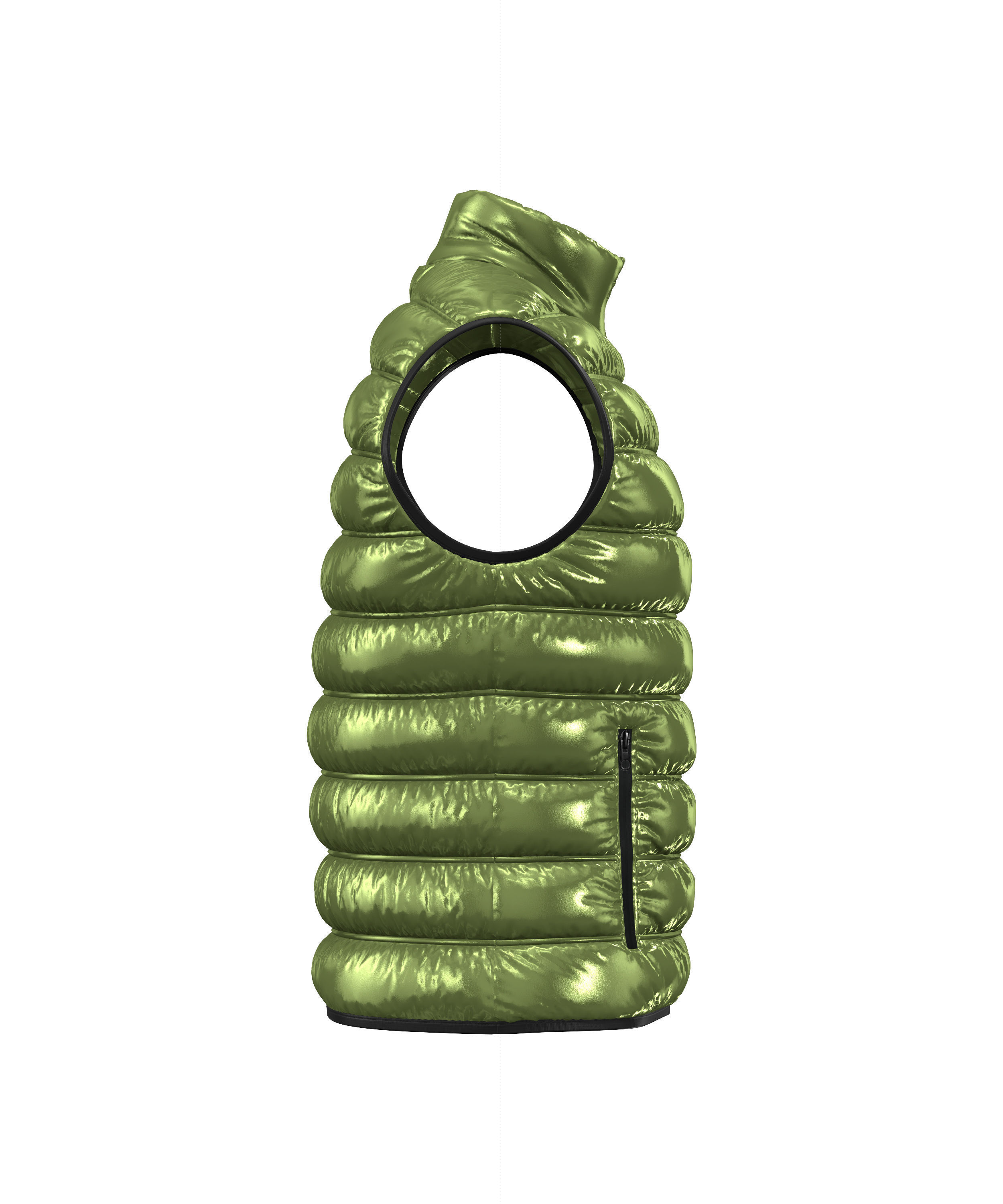 Sleeveless Gilet Jacket 3D model_7