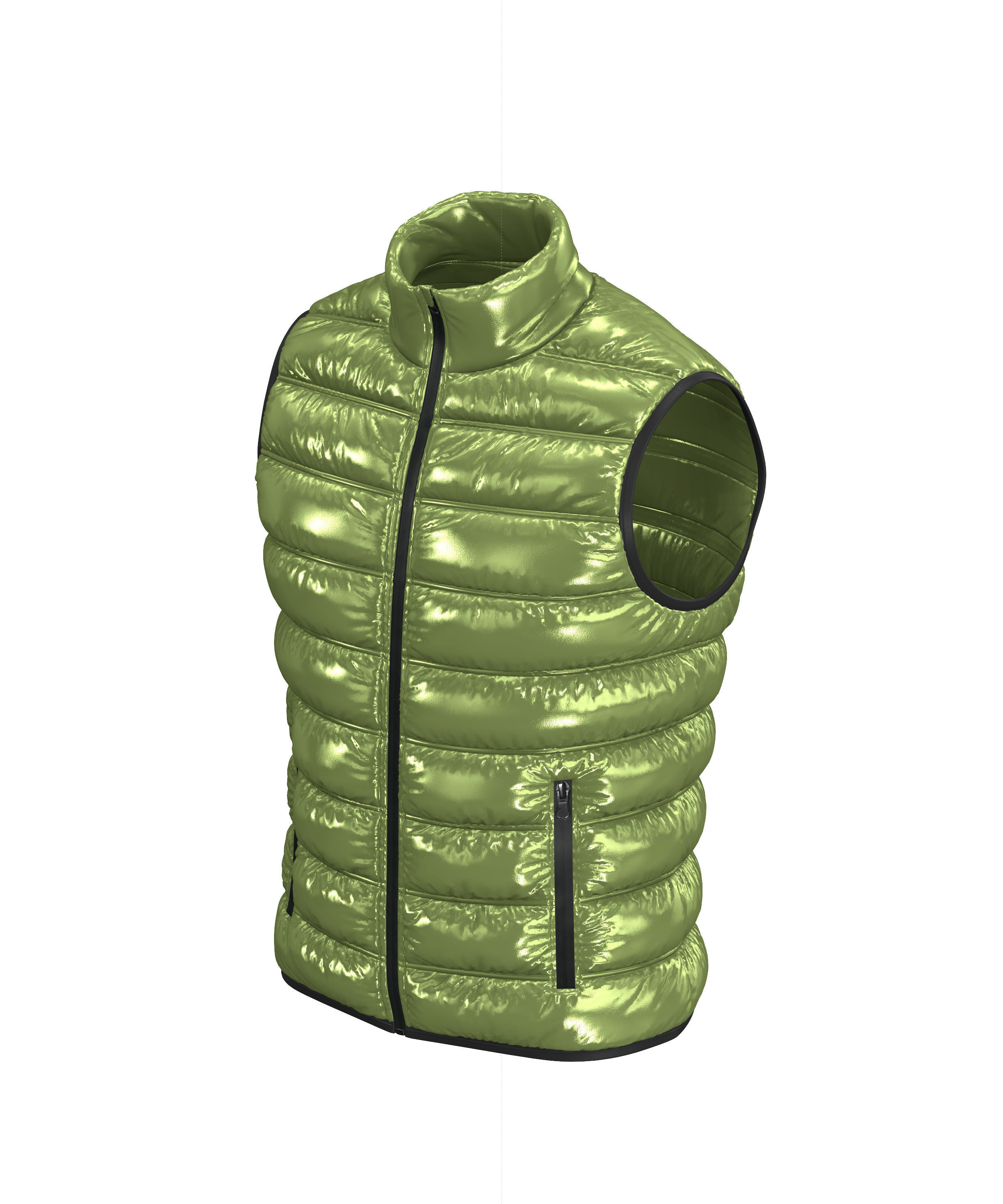 Sleeveless Gilet Jacket 3D model_11