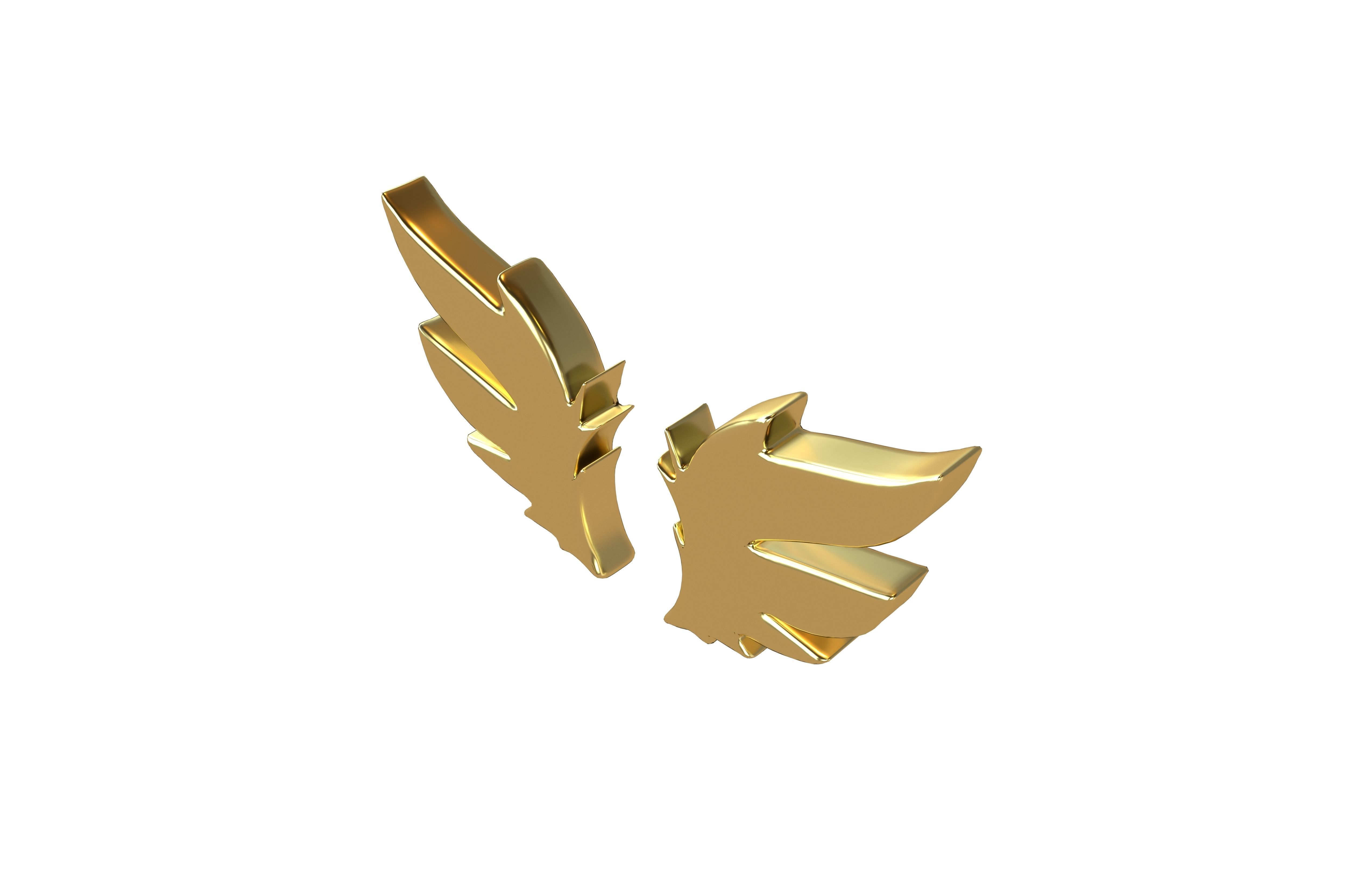 Wing Symbol v1 003 Low-poly 3D model_3