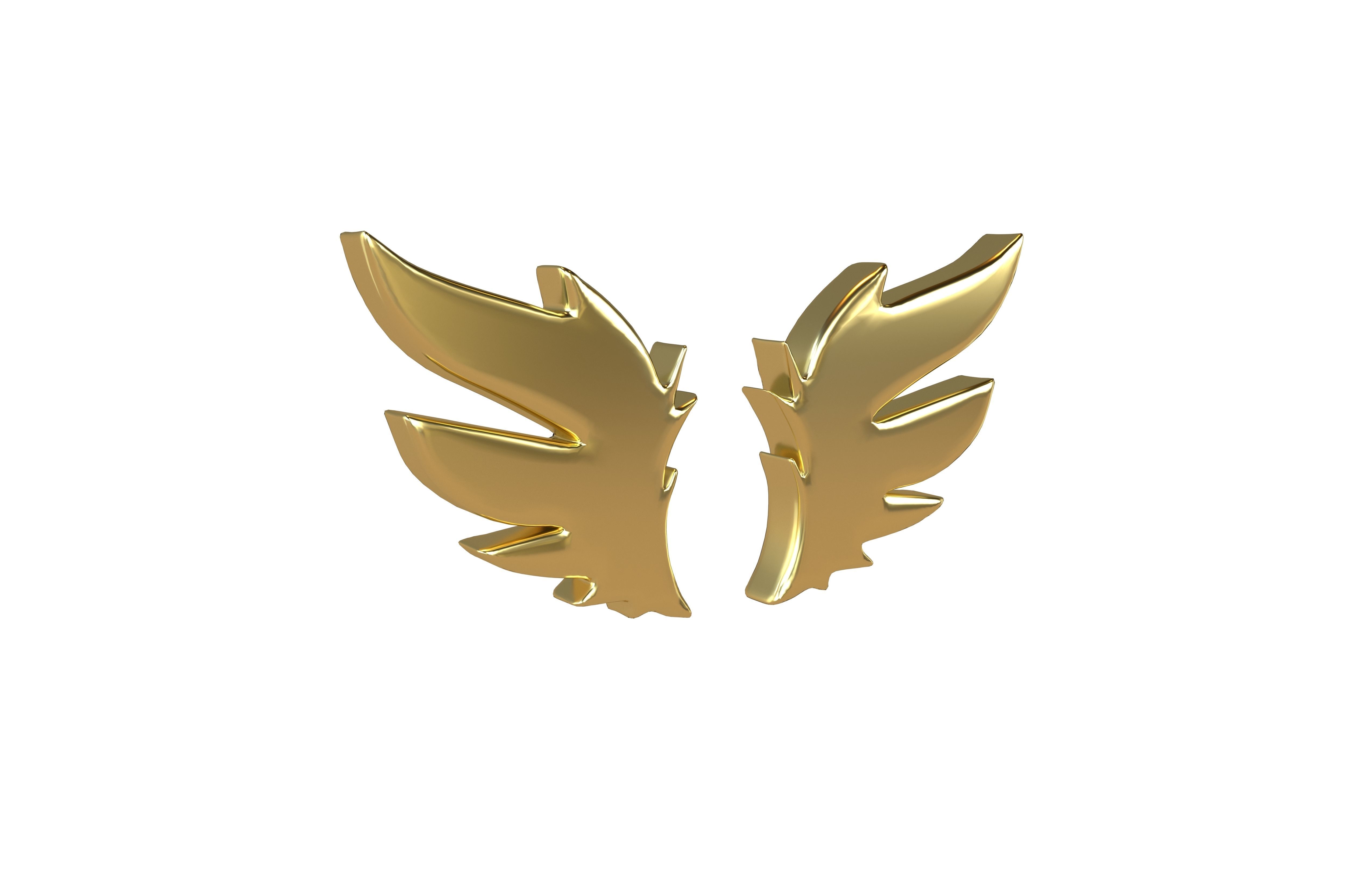 Wing Symbol v1 003 Low-poly 3D model_1