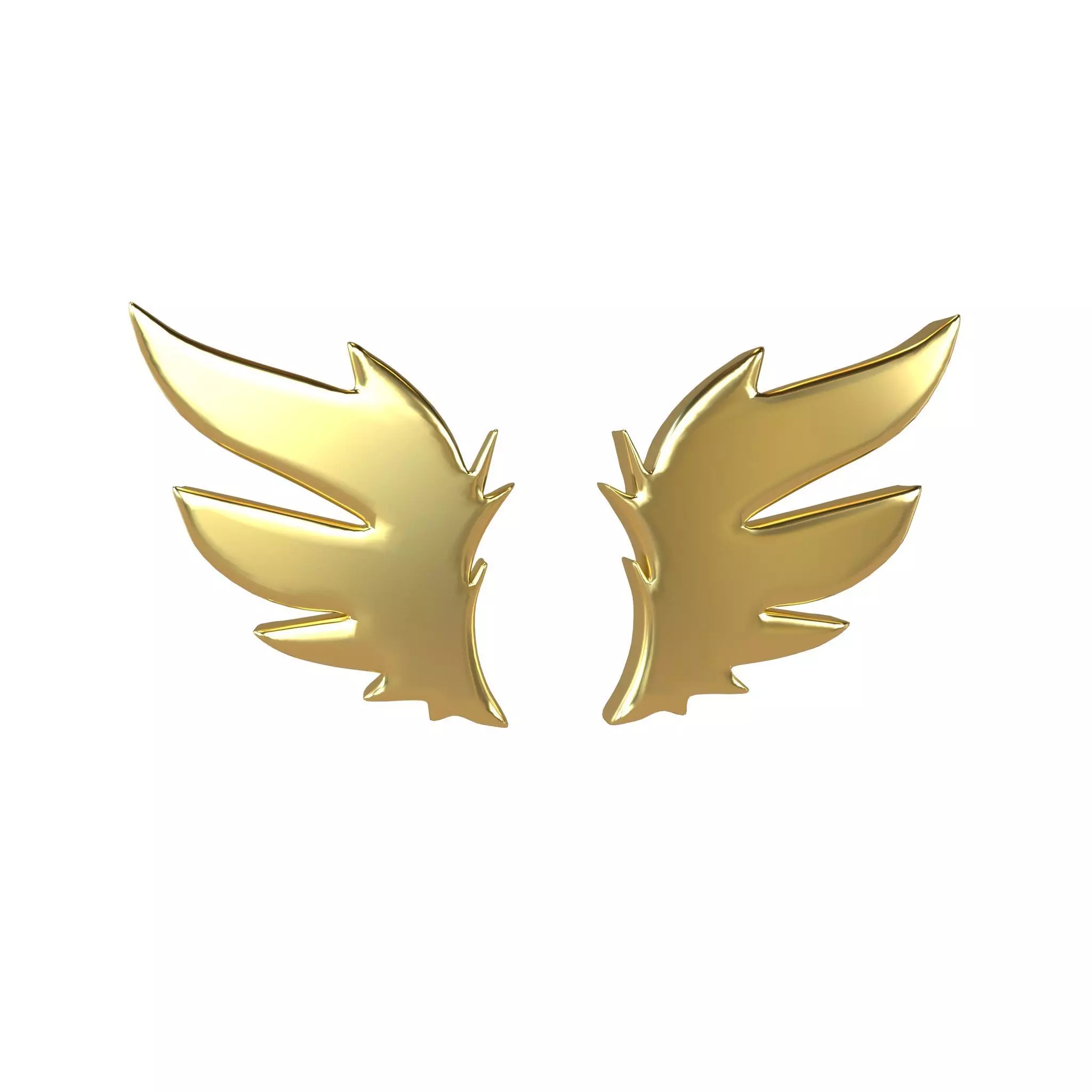 Wing Symbol v1 003 Low-poly 3D model_0