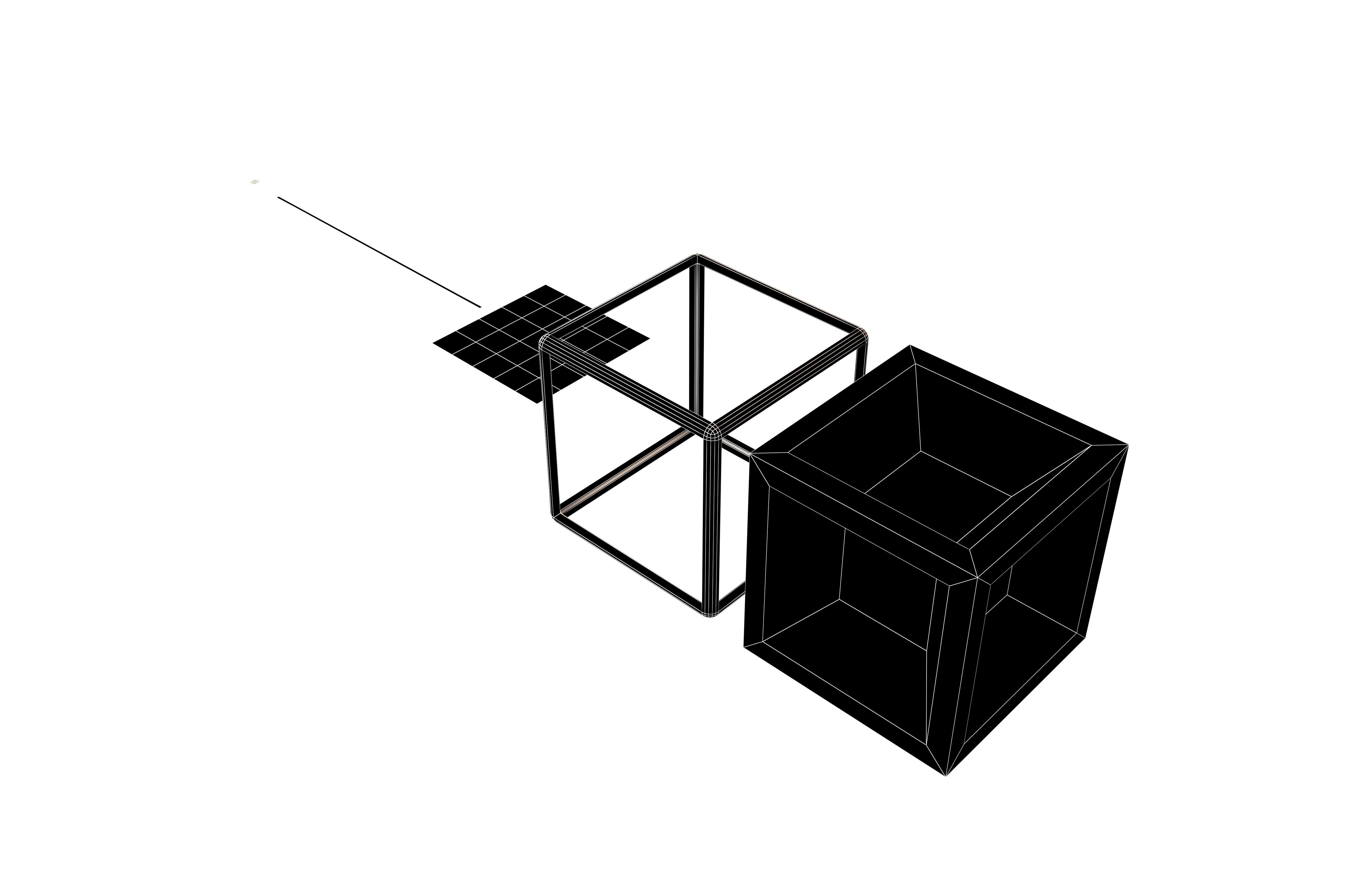 Dimension 0 to 4 v1 001 Low-poly 3D model_6