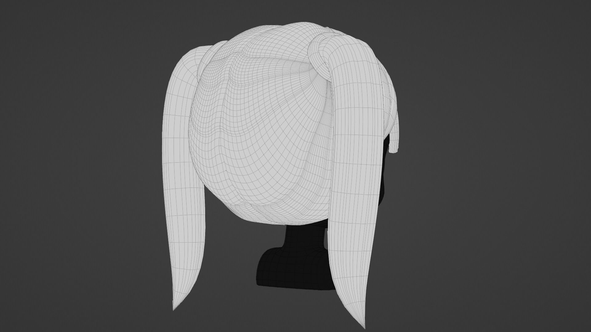Chibi Female Hair Style 1 3D model_13