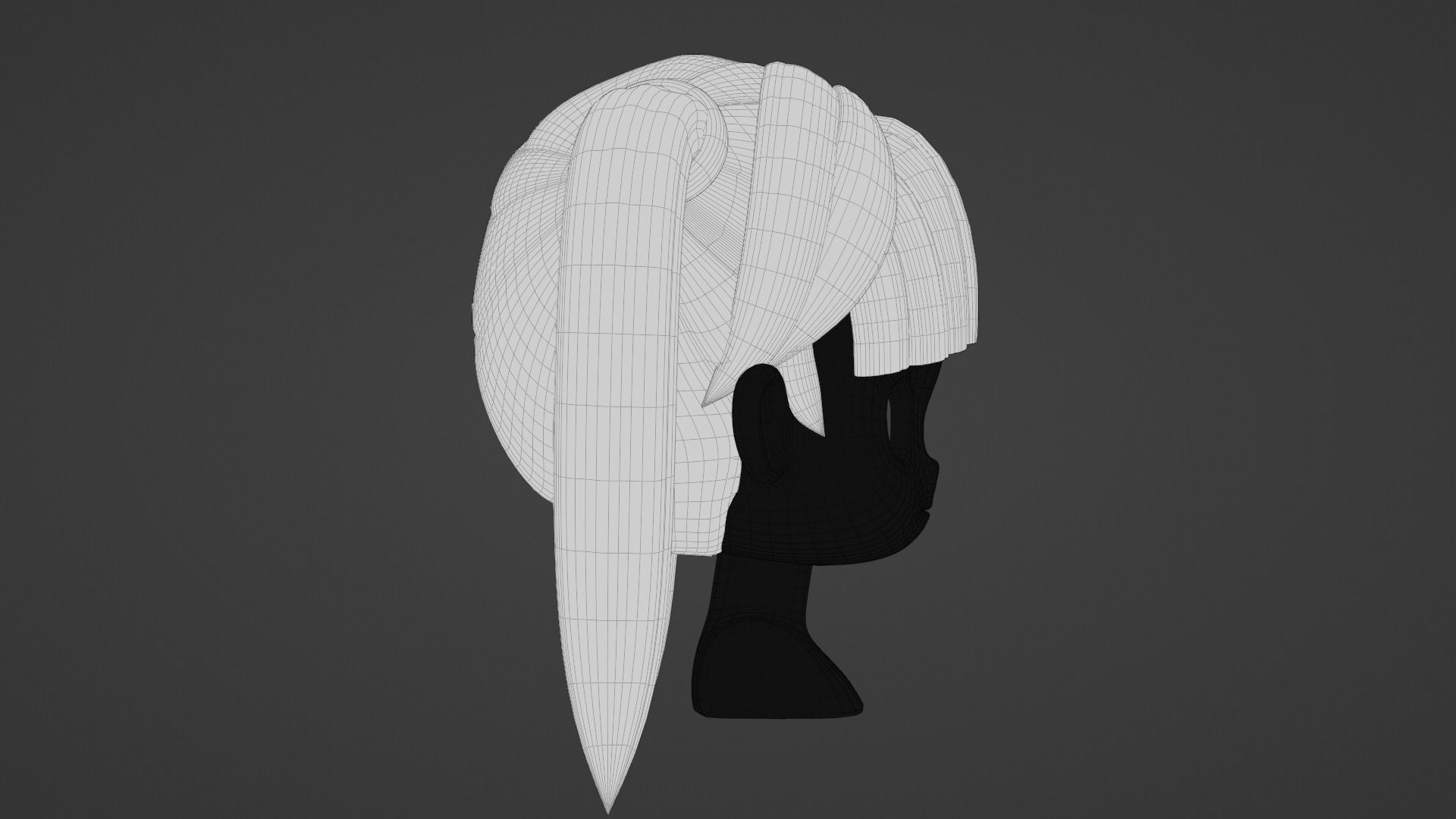 Chibi Female Hair Style 1 3D model_12