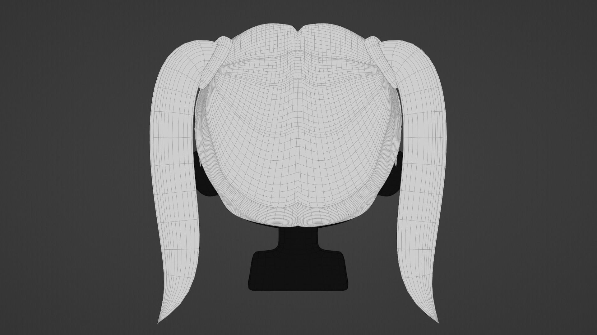 Chibi Female Hair Style 1 3D model_14