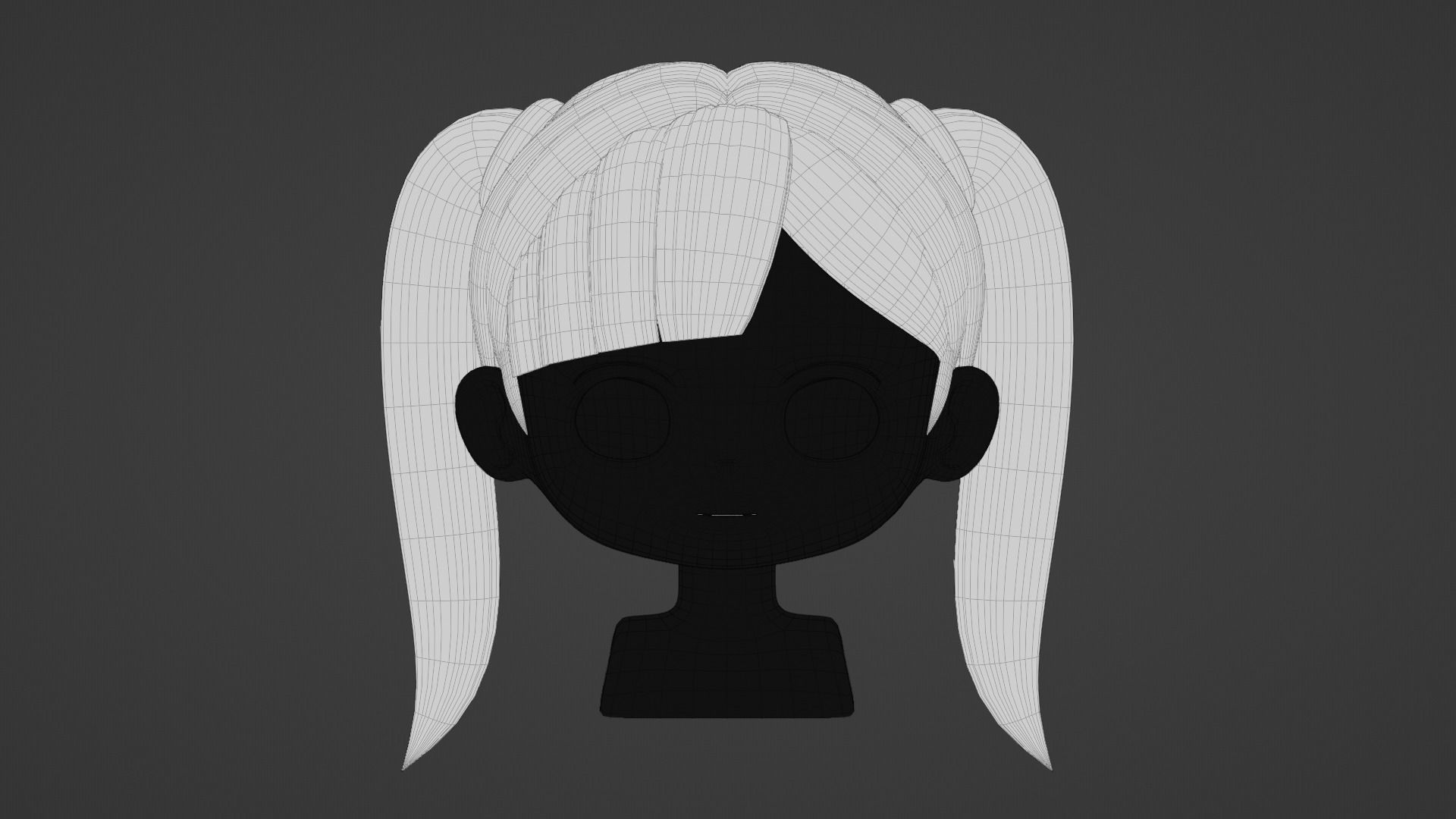 Chibi Female Hair Style 1 3D model_10