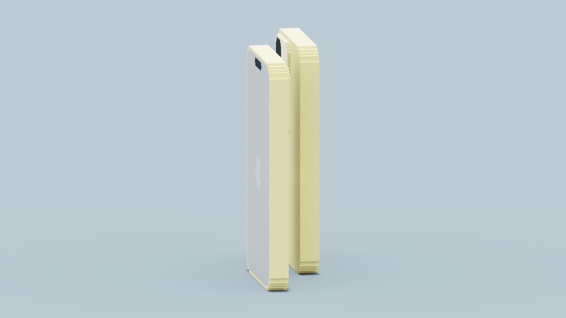 Voxel Iphone14 Pro Gold Low-poly 3D model_6