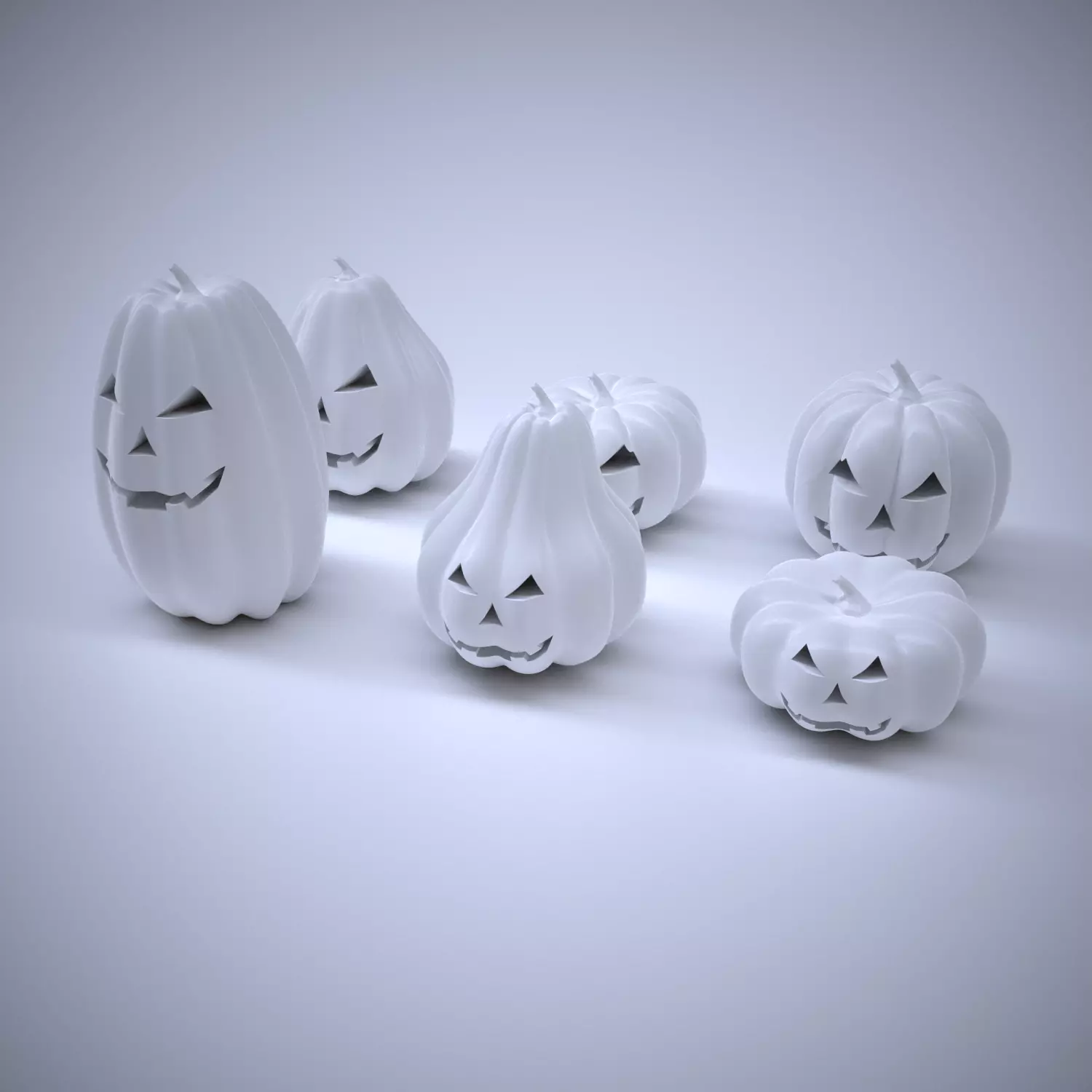 12 Halloween Pumpkin Designs 3D print model_0