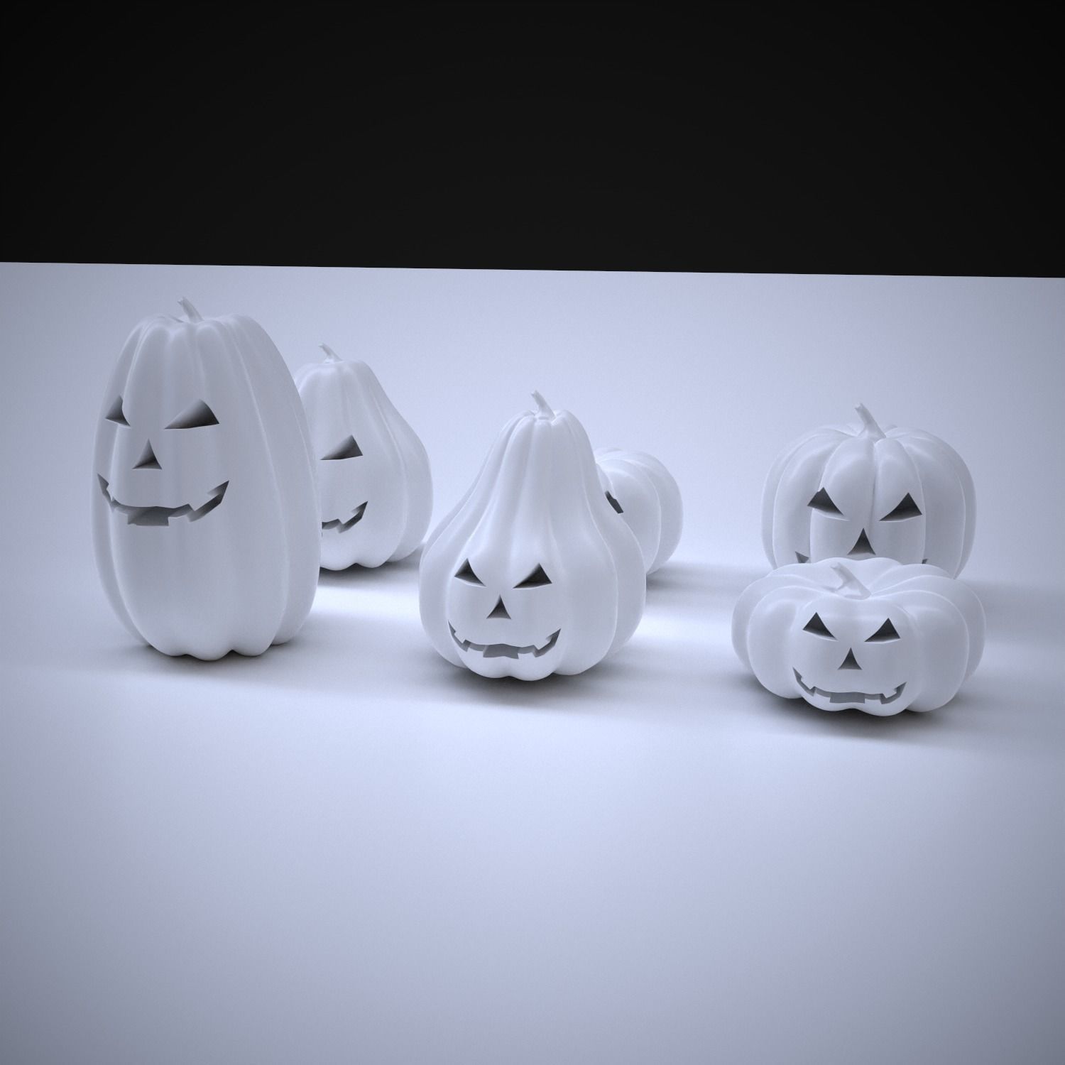 12 Halloween Pumpkin Designs 3D print model_1