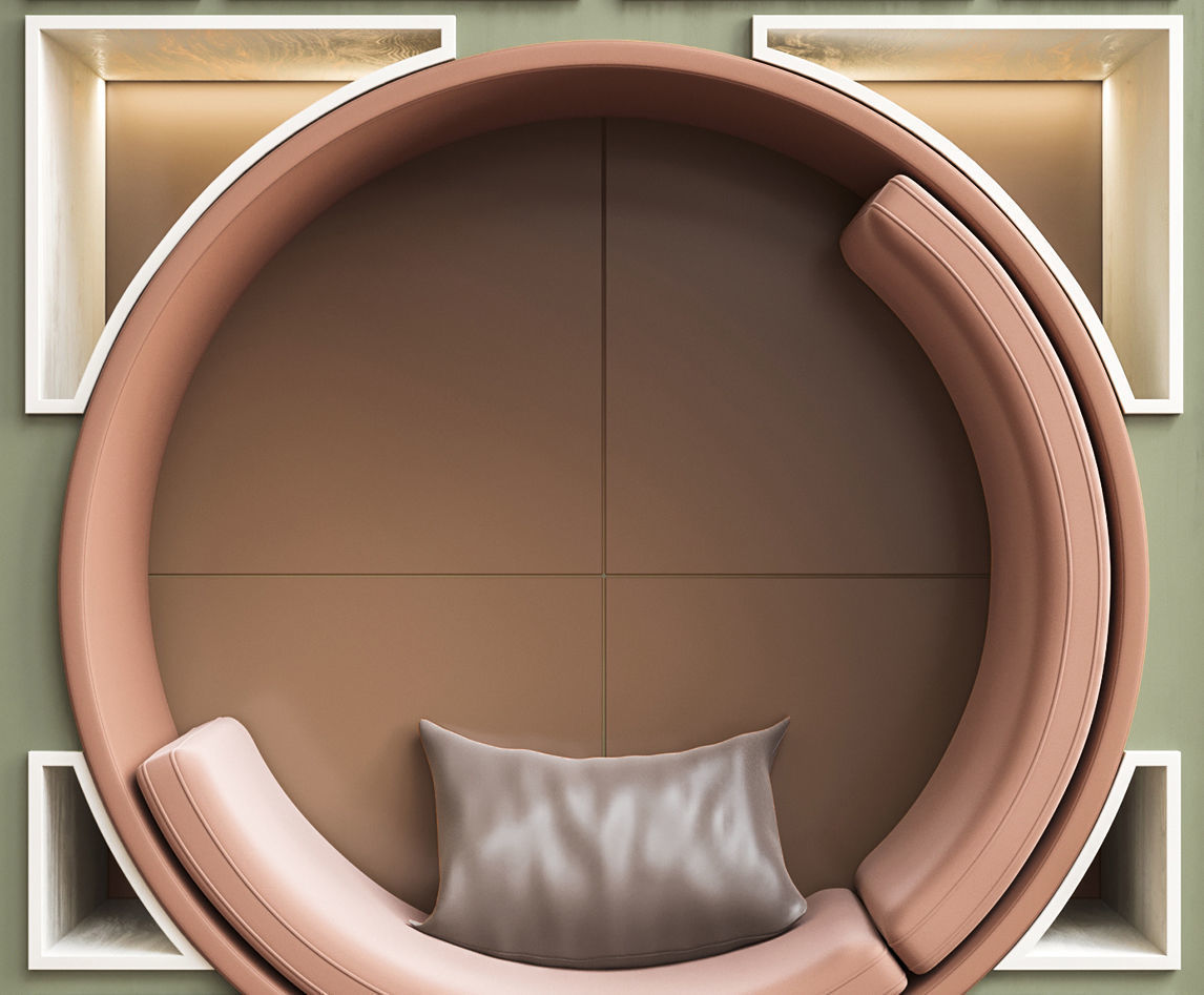 Childrens wardrobe with crib and toys 3D model_3