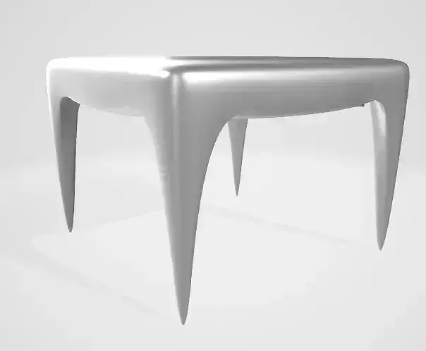 High Poly Dinner Table