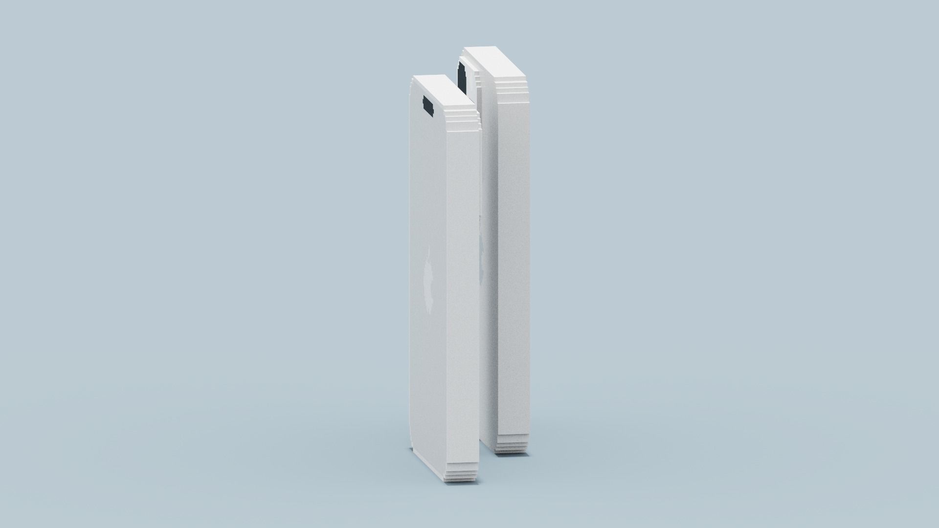 Voxel Iphone14 Pro Silver Low-poly 3D model_3