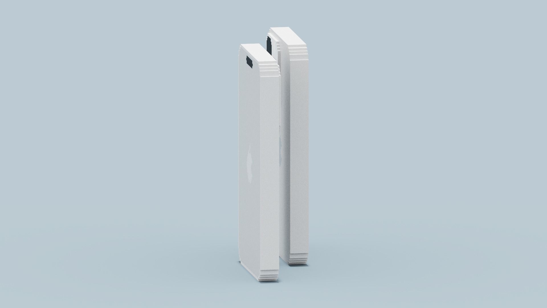 Voxel Iphone14 Pro Silver Low-poly 3D model_9