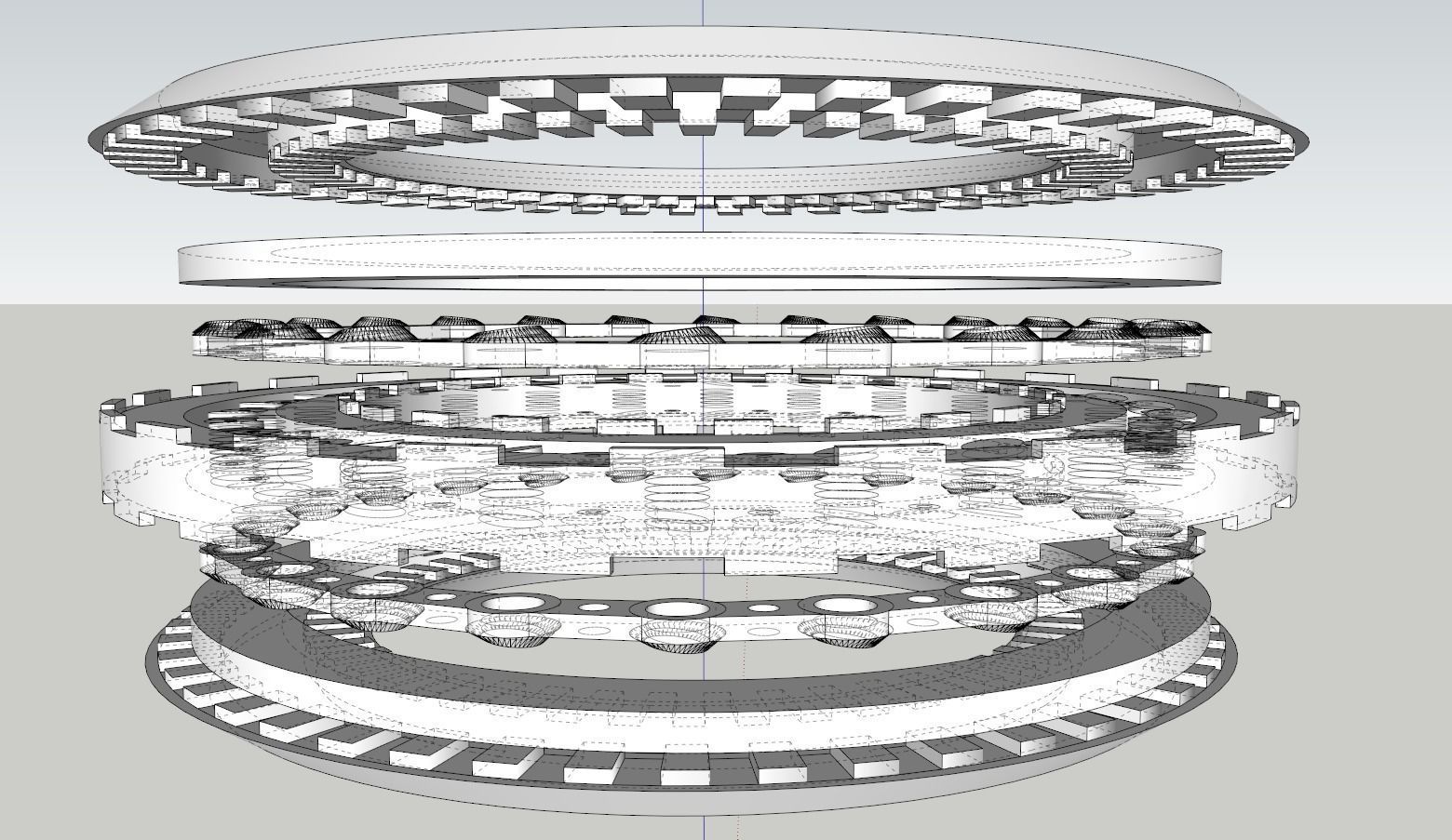 Viman ring with hole in middle 3D model_5