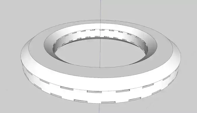 Viman ring with hole in middle 3D model