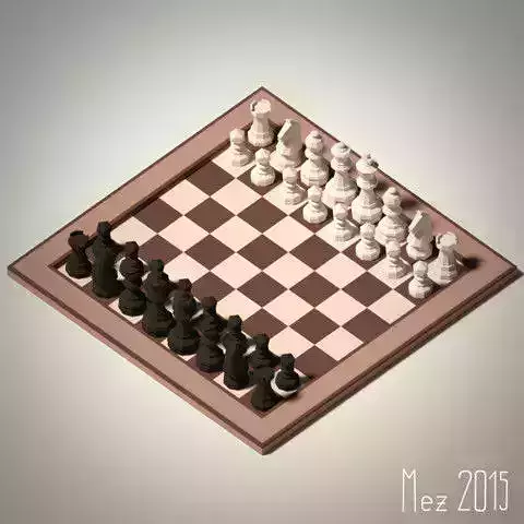 Low Poly Chess Pack Free low-poly 3D model