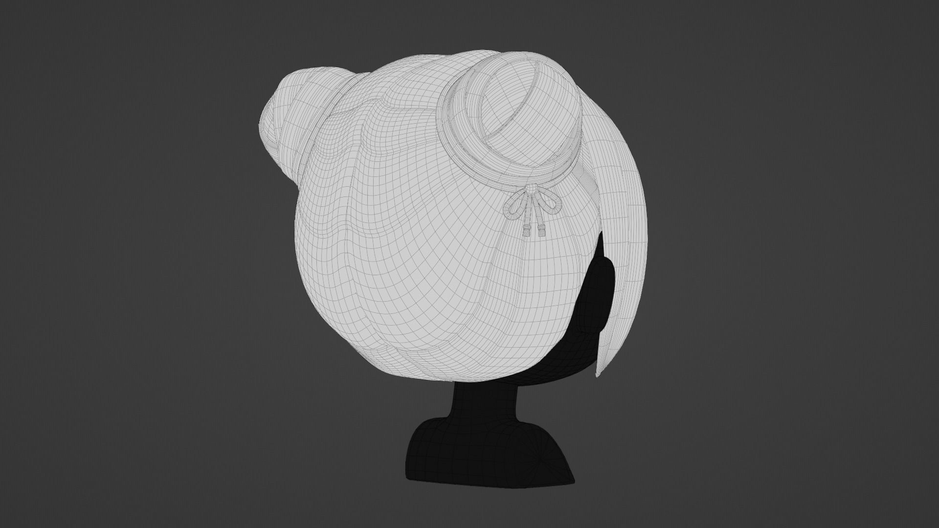 Chibi Female Hair Style 3 3D model_13