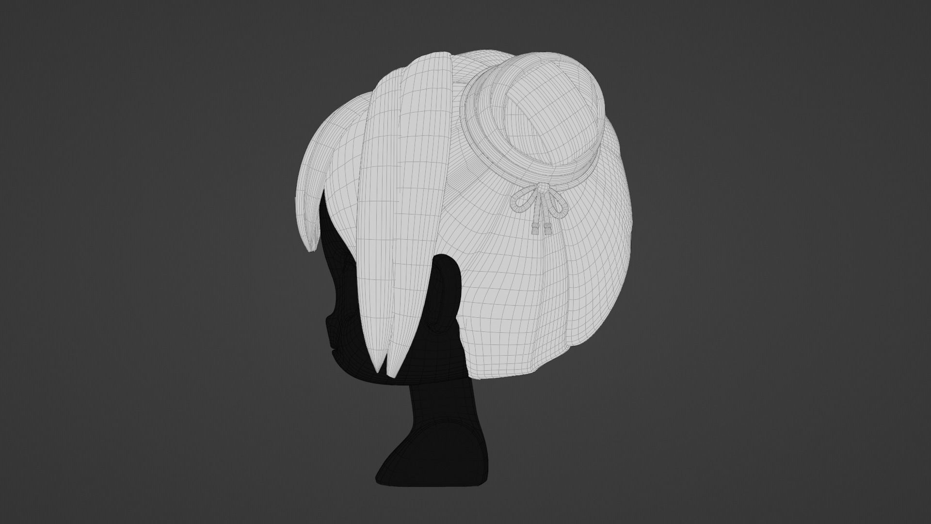 Chibi Female Hair Style 3 3D model_16
