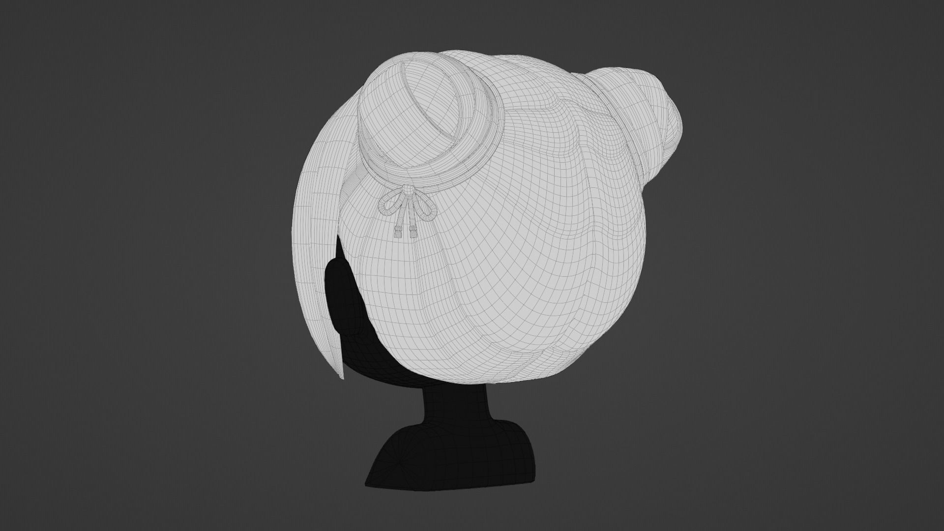 Chibi Female Hair Style 3 3D model_15