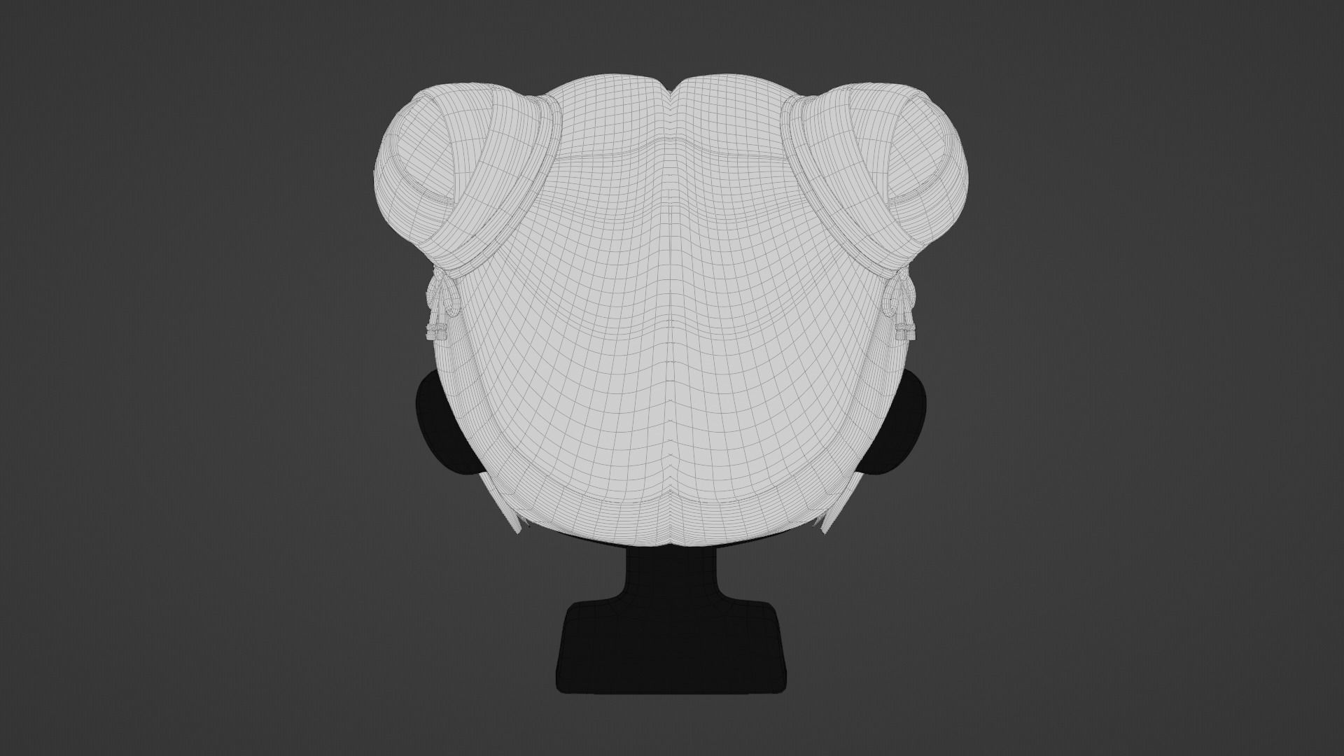 Chibi Female Hair Style 3 3D model_14