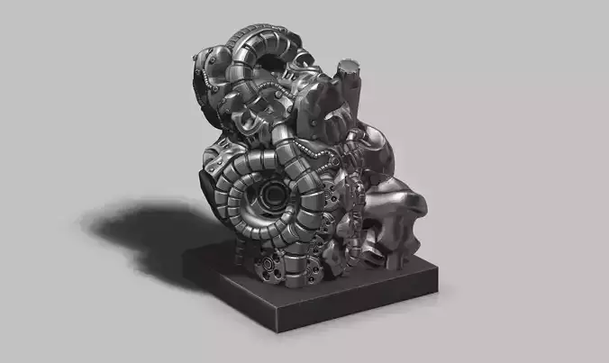 Modern Abstract robotic sculpture 3d print model 150 3D print model