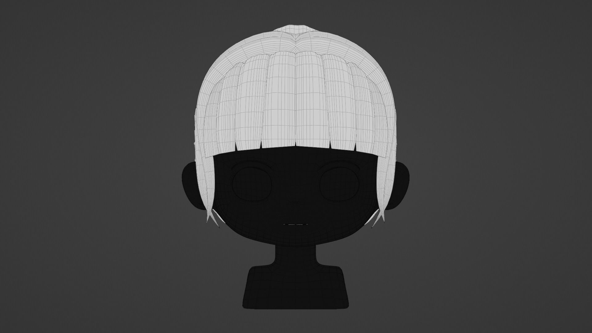 Chibi Female Hair Style 4 3D model_10