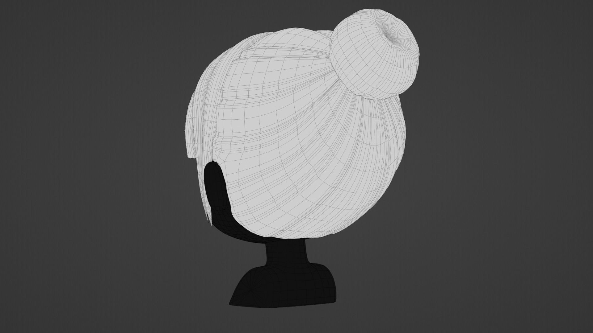 Chibi Female Hair Style 4 3D model_15