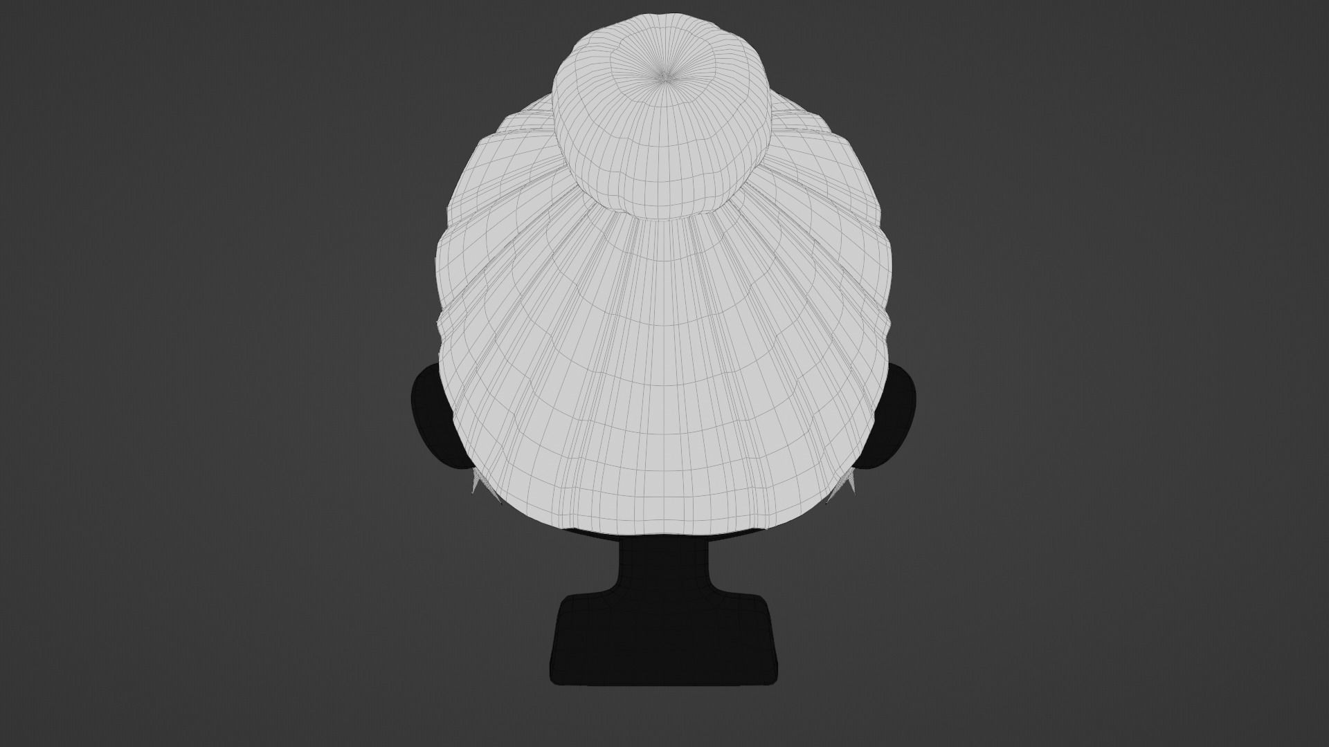 Chibi Female Hair Style 4 3D model_14