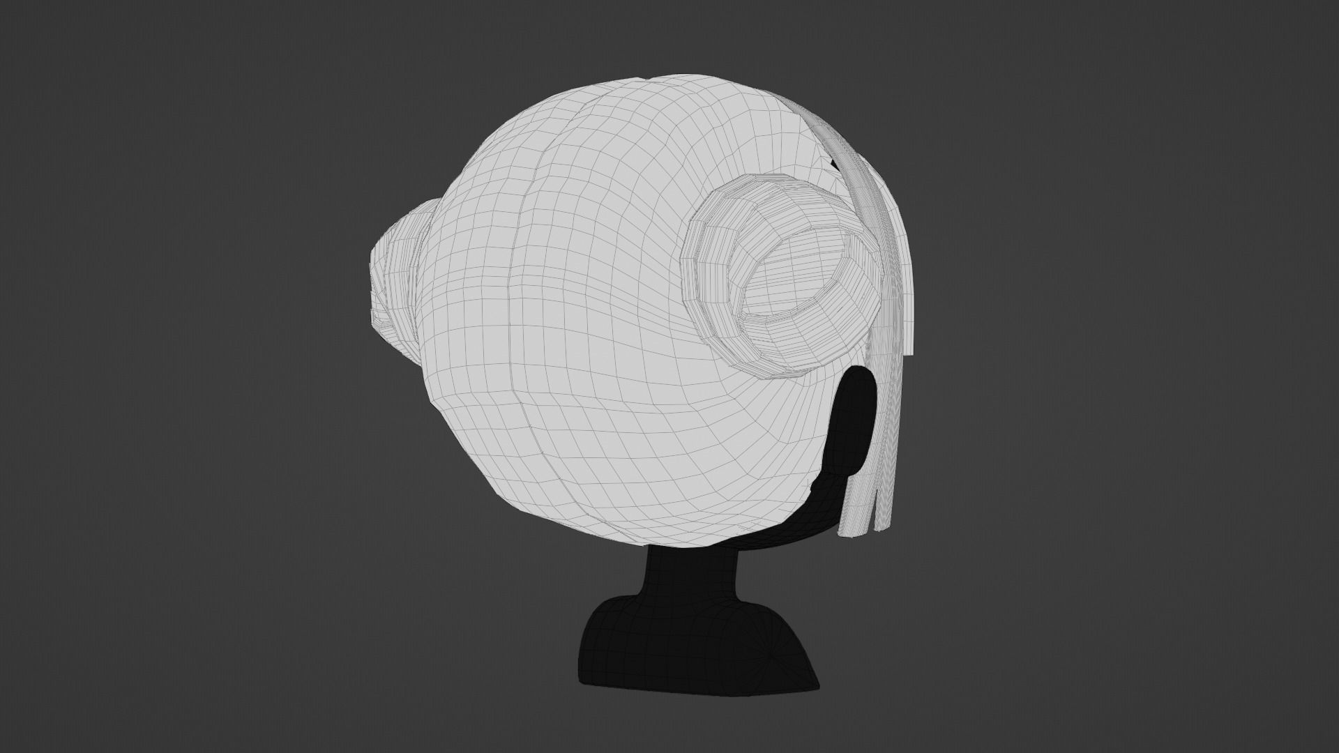 Chibi Female Hair Style 5 3D model_13