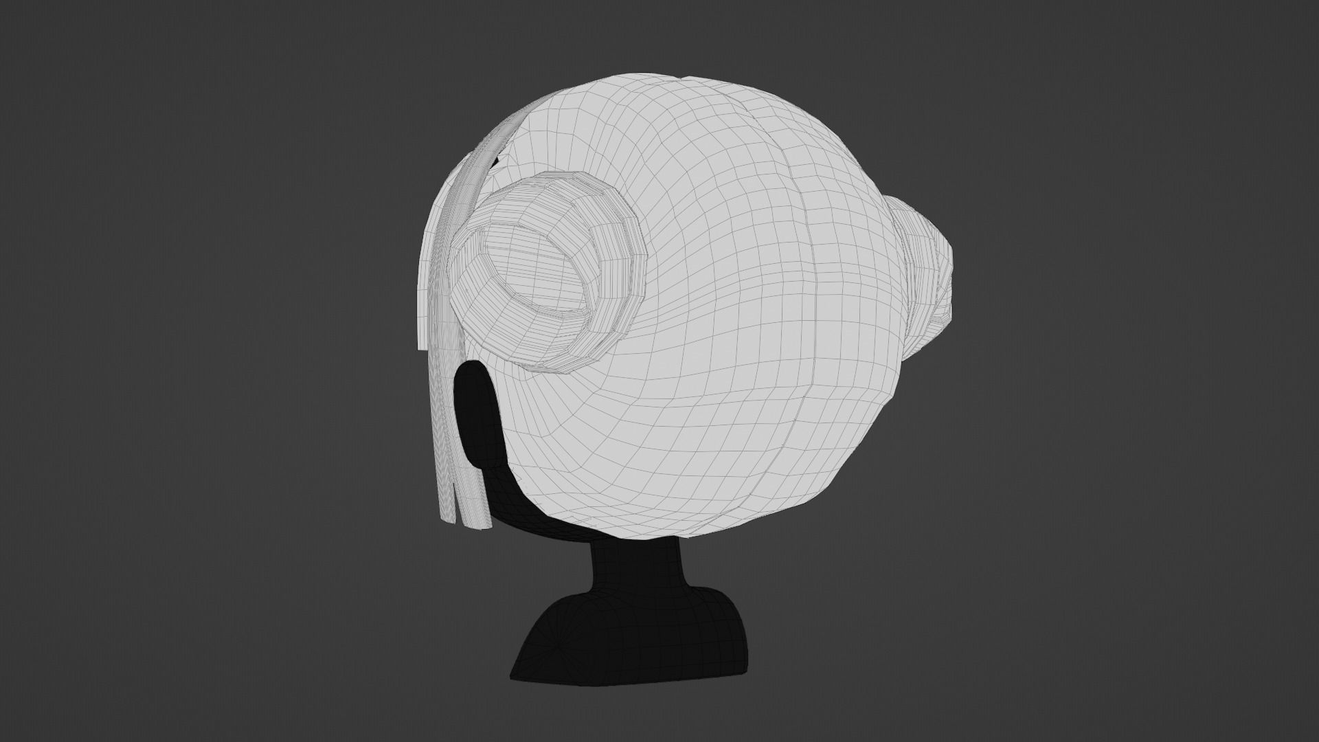 Chibi Female Hair Style 5 3D model_15