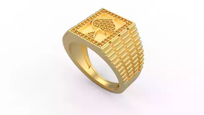 Spades Men Ring 188 3D print model