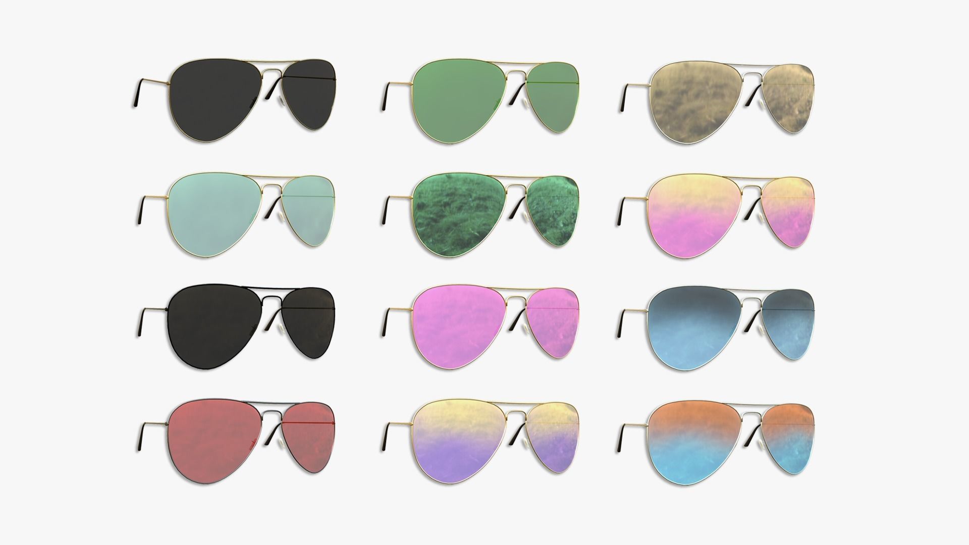 120 Sunglasses Super Collection - Character Design Fashion _1