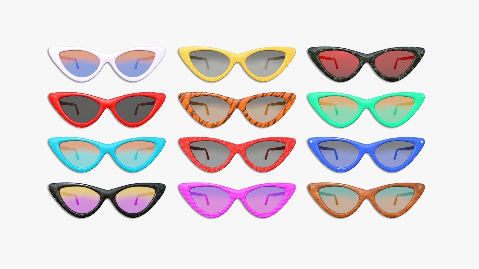 120 Sunglasses Super Collection - Character Design Fashion _2