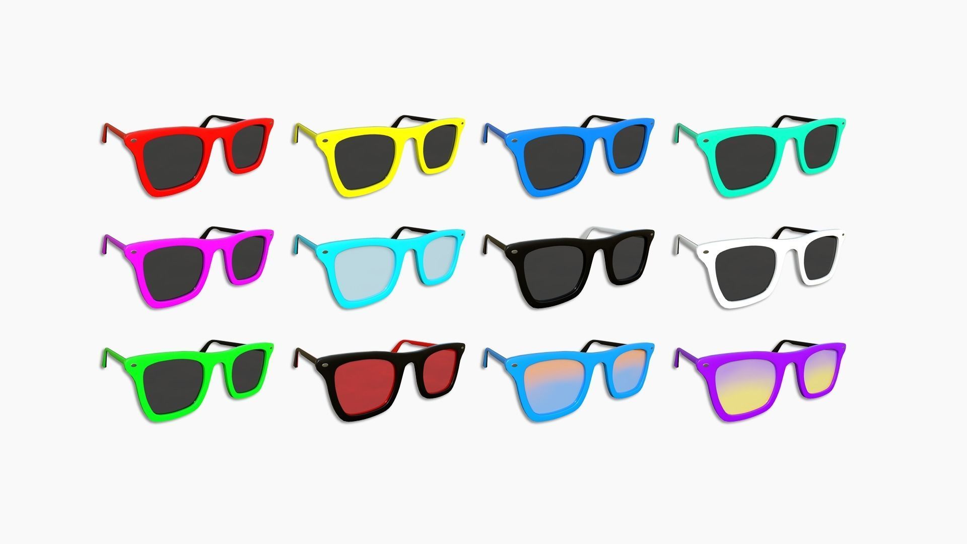 120 Sunglasses Super Collection - Character Design Fashion _5