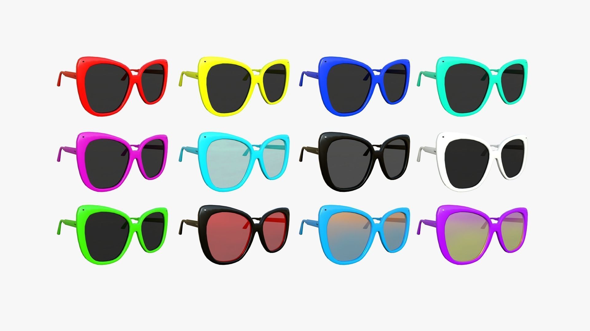 120 Sunglasses Super Collection - Character Design Fashion _12