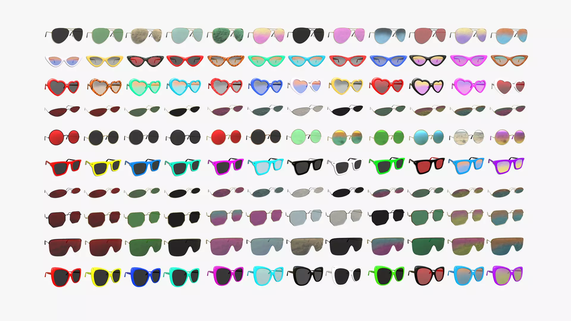 120 Sunglasses Super Collection - Character Design Fashion _0