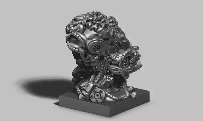 Modern Abstract robotic sculpture 3d print model 151 3D print model