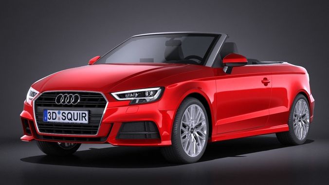 Audi A3 2017 cabriolet 3D model