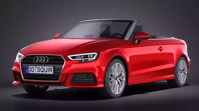 Audi A3 2017 cabriolet 3D model