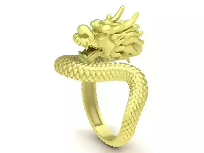 Zodiac Chinese Dragon Men Ring 3856