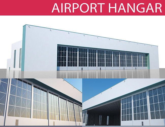 Airport Warehouse Hangar 3D model